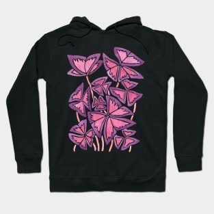 Purple and pink watercolor flowers Hoodie